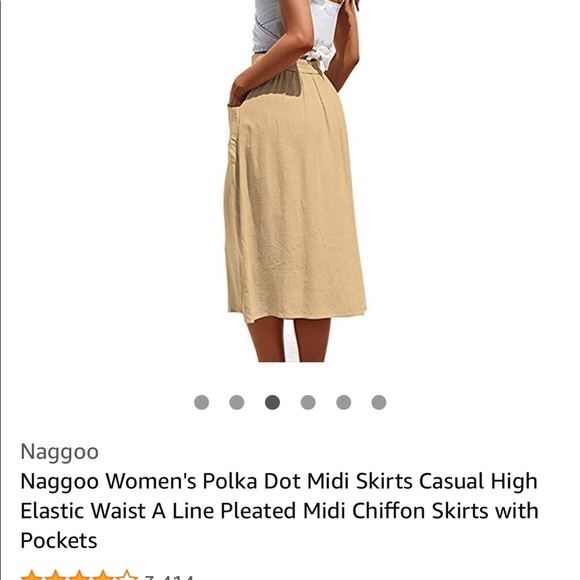 Khaki midi skirt - Picture 4 of 10